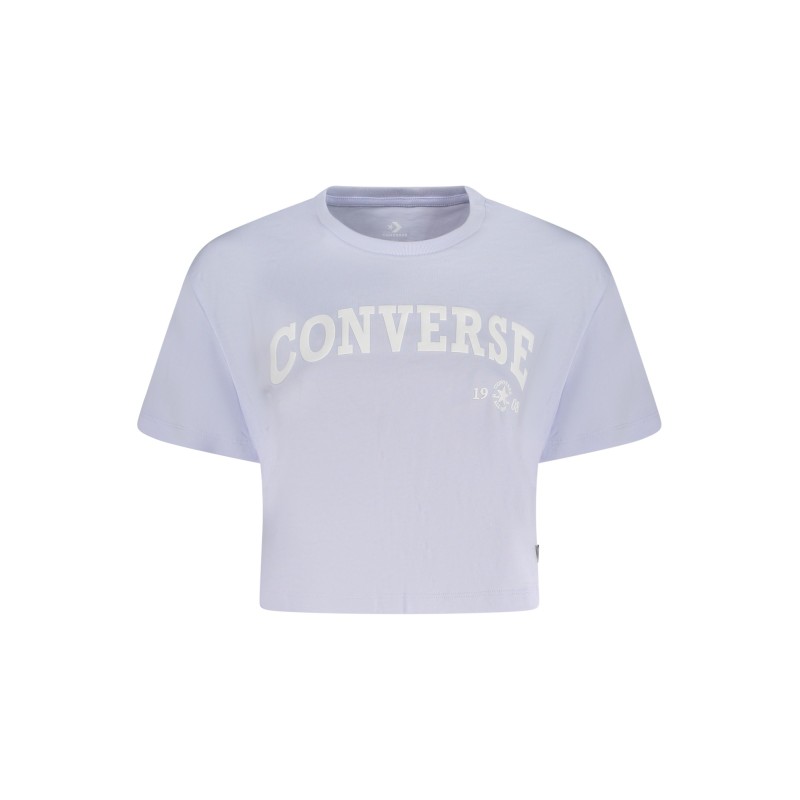 CONVERSE T-SHIRT MANICHE CORTE DONNA VIOLA