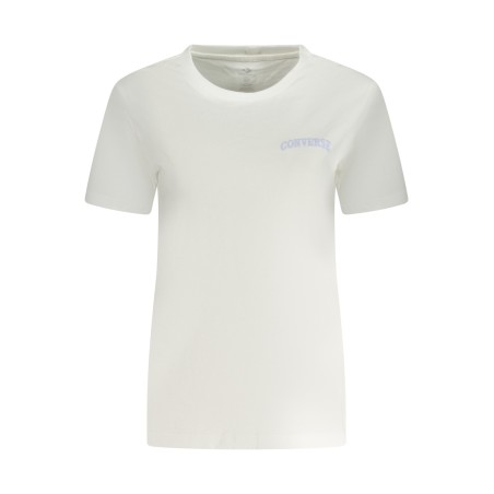 CONVERSE T-SHIRT MANICHE CORTE DONNA BIANCO