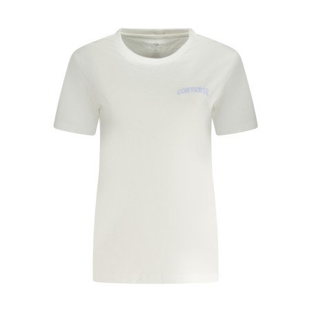 CONVERSE T-SHIRT MANICHE CORTE DONNA BIANCO