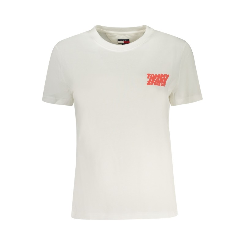 TOMMY HILFIGER T-SHIRT MANICHE CORTE DONNA BEIGE