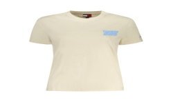 TOMMY HILFIGER T-SHIRT MANICHE CORTE DONNA BEIGE