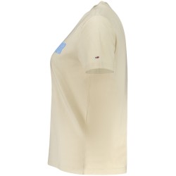 TOMMY HILFIGER T-SHIRT MANICHE CORTE DONNA BEIGE