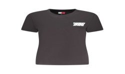TOMMY HILFIGER T-SHIRT MANICHE CORTE DONNA NERO