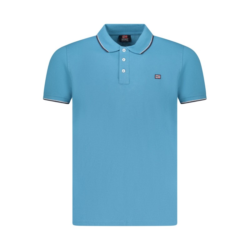 NORWAY 1963 POLO MANICHE CORTE UOMO AZZURRO