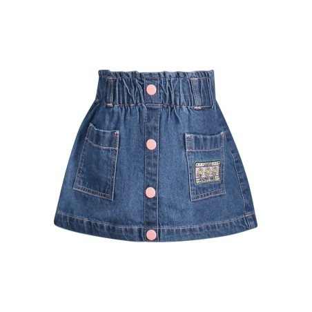 GUESS JEANS GONNA CORTA BAMBINA BLU