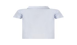 GUESS JEANS POLO MANICHE CORTE BAMBINO AZZURRO