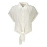 GUESS JEANS CAMICIA MANICHE CORTE DONNA BIANCO