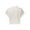 GUESS JEANS CAMICIA MANICHE CORTE DONNA BIANCO