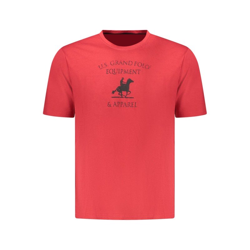 U.S. GRAND T-SHIRT MANICHE CORTE UOMO ROSSO