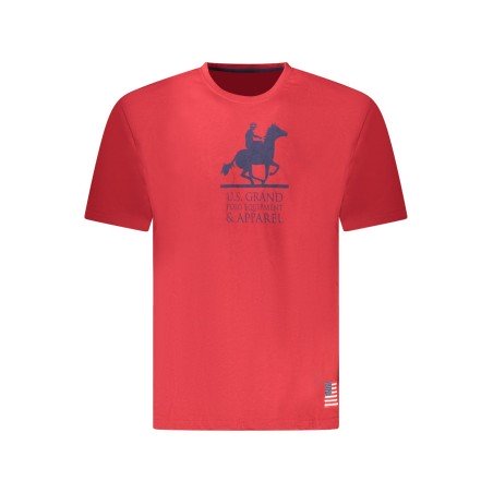 U.S. GRAND T-SHIRT MANICHE CORTE UOMO ROSSO