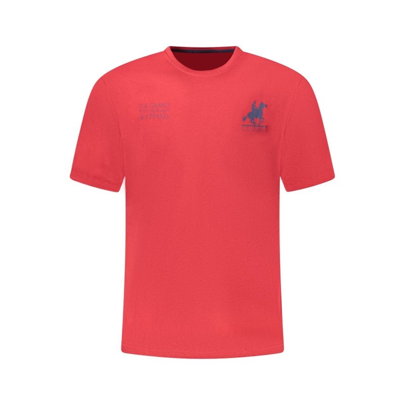 U.S. GRAND T-SHIRT MANICHE CORTE UOMO ROSSO