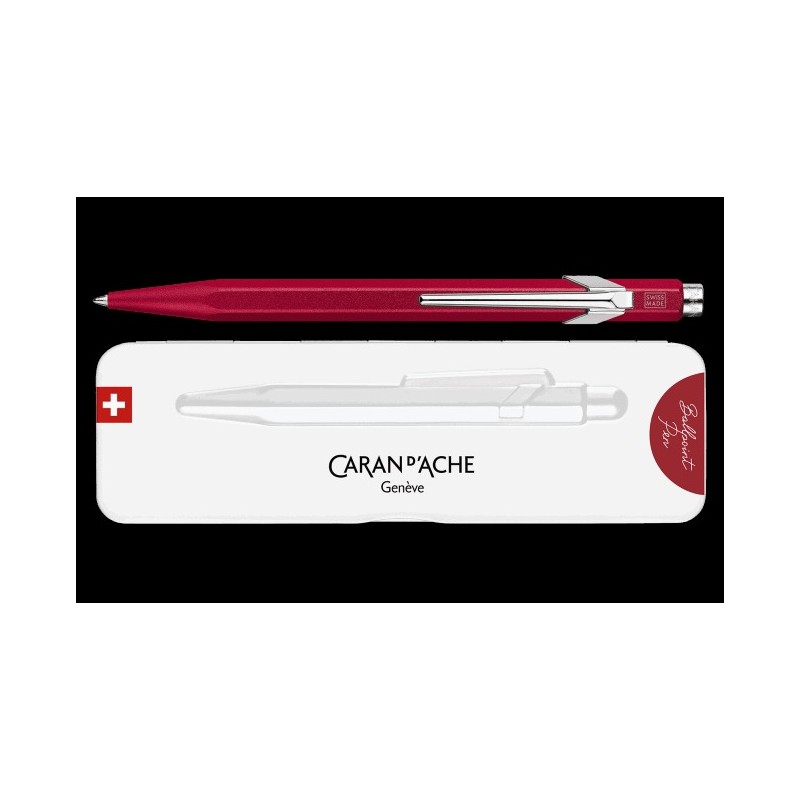 Stylo bille 849™ Colormat-X Rouge avec étui slimpack