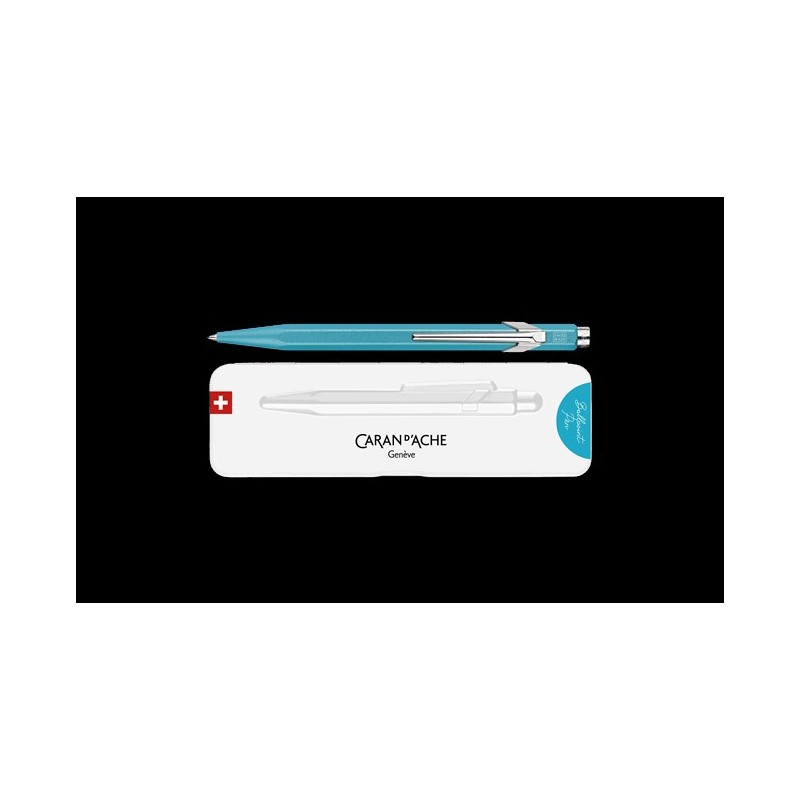 Stylo bille 849™ Colormat-X Turquoise avec étui slimpack