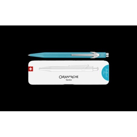 Stylo bille 849™ Colormat-X Turquoise avec étui slimpack
