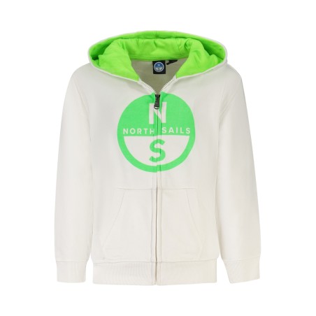 NORTH SAILS FELPA CON ZIP BAMBINO BIANCO