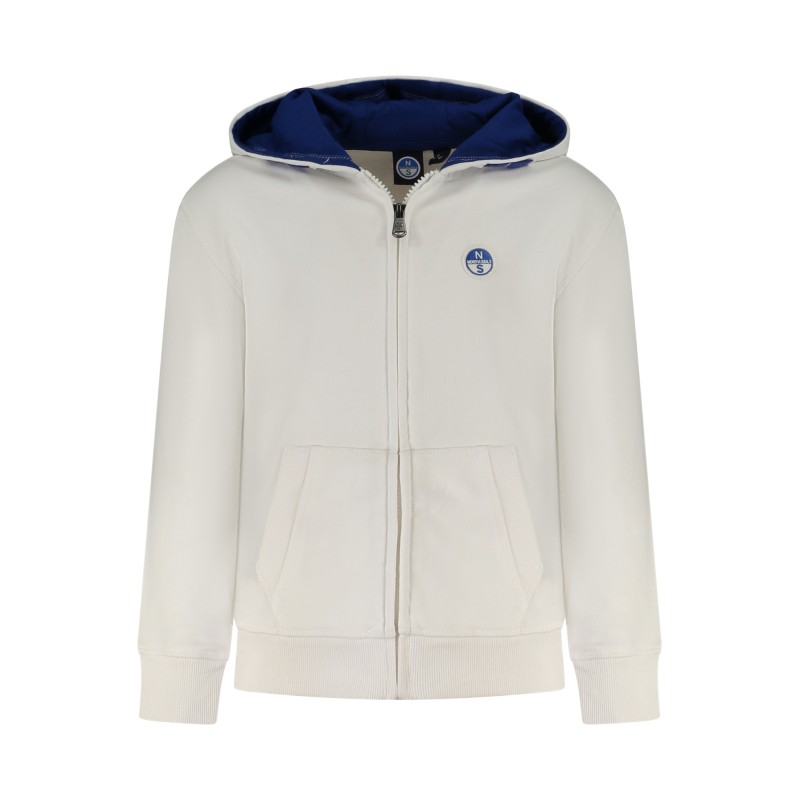 NORTH SAILS FELPA CON ZIP BAMBINO BIANCO