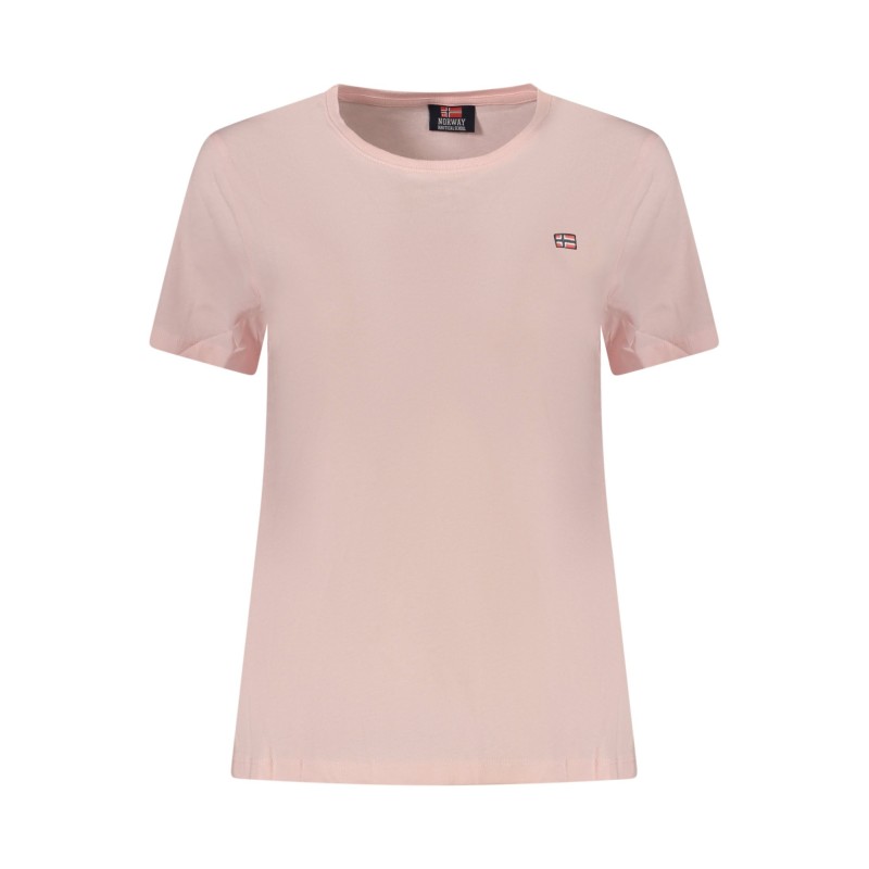 NORWAY 1963 T-SHIRT MANICHE CORTE DONNA ROSA