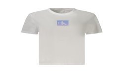 CALVIN KLEIN T-SHIRT MANICHE CORTE DONNA BIANCO