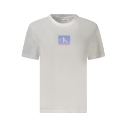 CALVIN KLEIN T-SHIRT MANICHE CORTE DONNA BIANCO
