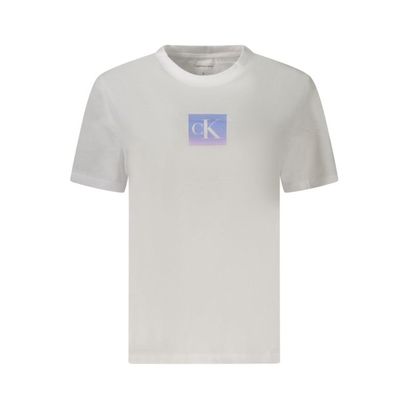 CALVIN KLEIN T-SHIRT MANICHE CORTE DONNA BIANCO