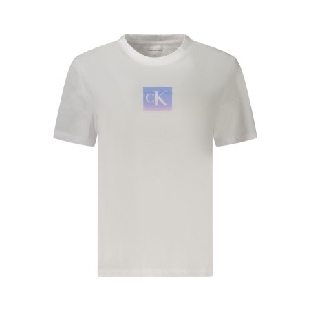 CALVIN KLEIN T-SHIRT MANICHE CORTE DONNA BIANCO