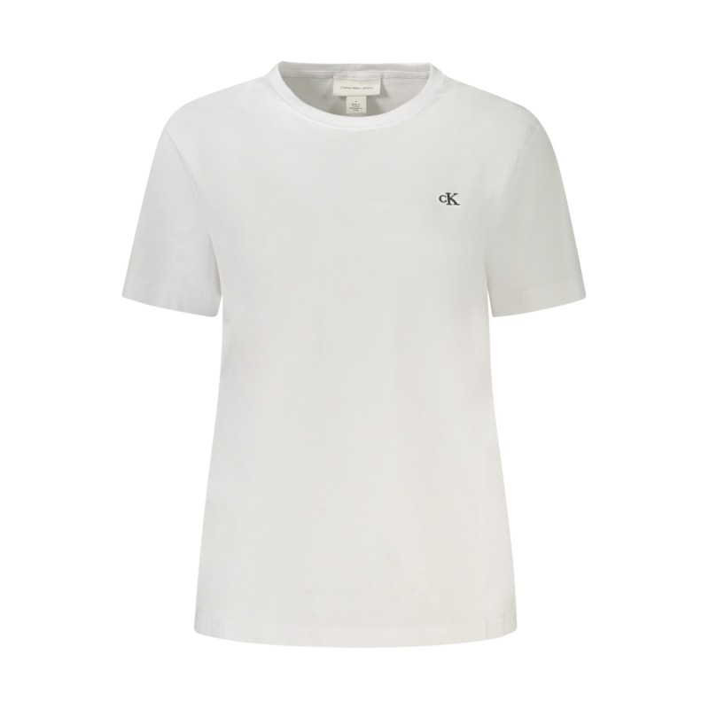 CALVIN KLEIN T-SHIRT MANICHE CORTE DONNA BIANCO