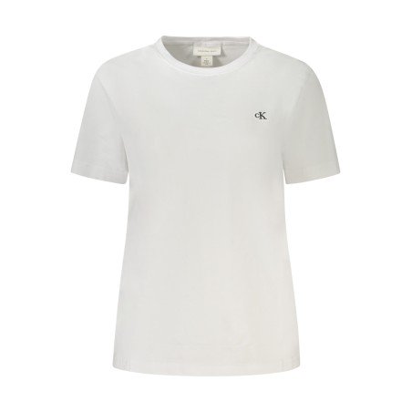 CALVIN KLEIN T-SHIRT MANICHE CORTE DONNA BIANCO