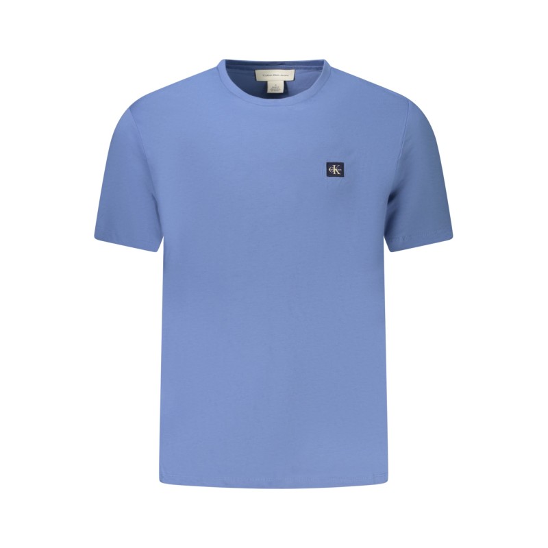 CALVIN KLEIN T-SHIRT MANICHE CORTE UOMO AZZURRO