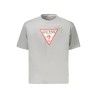 GUESS JEANS T-SHIRT MANICHE CORTE DONNA GRIGIO