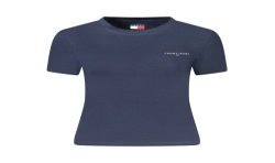 TOMMY HILFIGER T-SHIRT MANICHE CORTE DONNA BLU