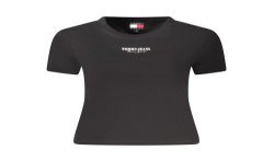 TOMMY HILFIGER T-SHIRT MANICHE CORTE DONNA NERO