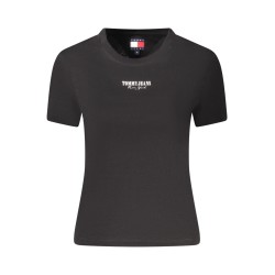 TOMMY HILFIGER T-SHIRT MANICHE CORTE DONNA NERO