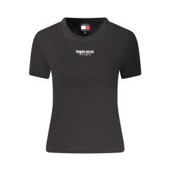 TOMMY HILFIGER T-SHIRT MANICHE CORTE DONNA NERO