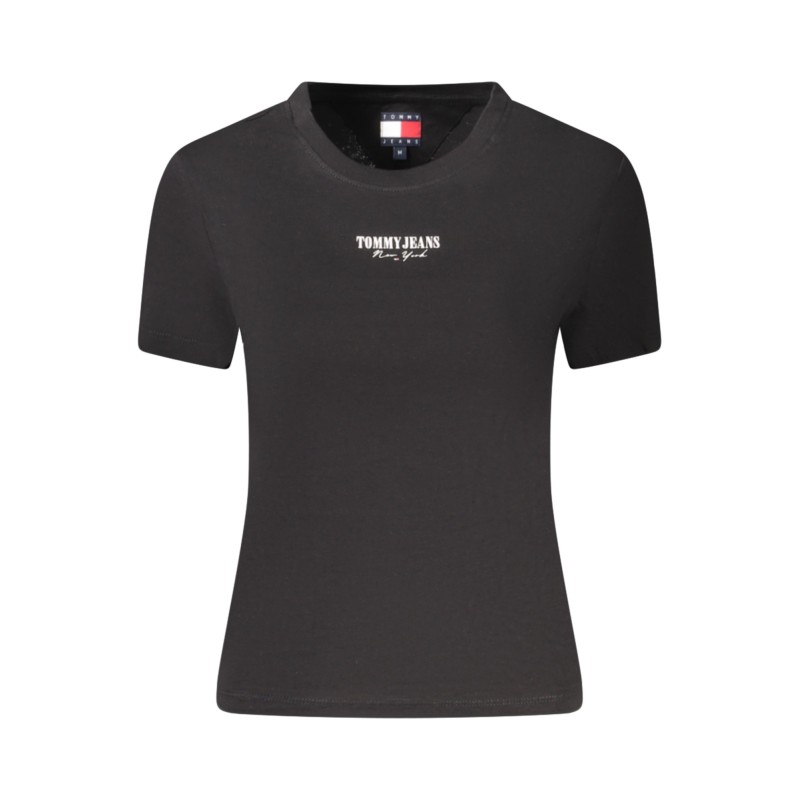 TOMMY HILFIGER T-SHIRT MANICHE CORTE DONNA NERO