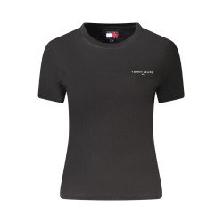 TOMMY HILFIGER T-SHIRT MANICHE CORTE DONNA NERO