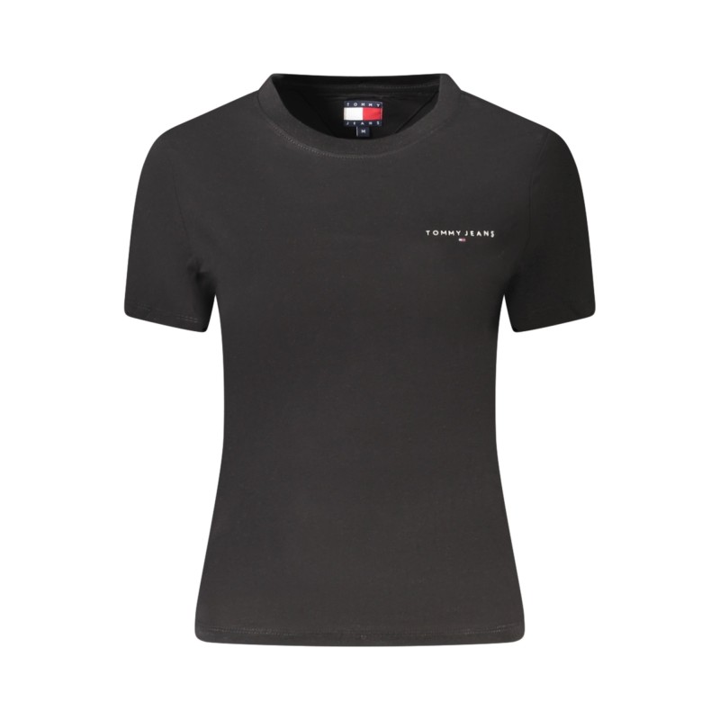 TOMMY HILFIGER T-SHIRT MANICHE CORTE DONNA NERO