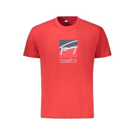 TOMMY HILFIGER T-SHIRT MANICHE CORTE UOMO ROSSO