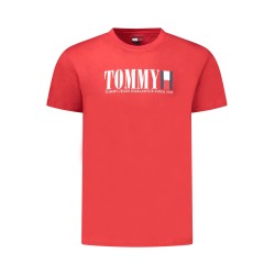 TOMMY HILFIGER T-SHIRT MANICHE CORTE UOMO ROSSO