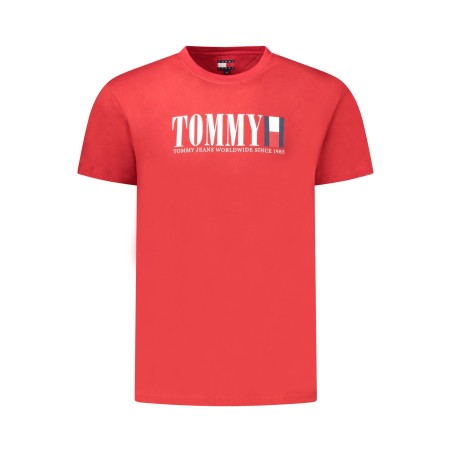 TOMMY HILFIGER T-SHIRT MANICHE CORTE UOMO ROSSO