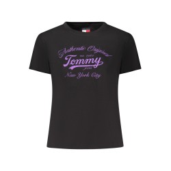 TOMMY HILFIGER T-SHIRT MANICHE CORTE DONNA NERO