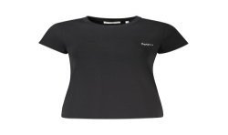 PEPE JEANS T-SHIRT MANICHE CORTE DONNA NERO