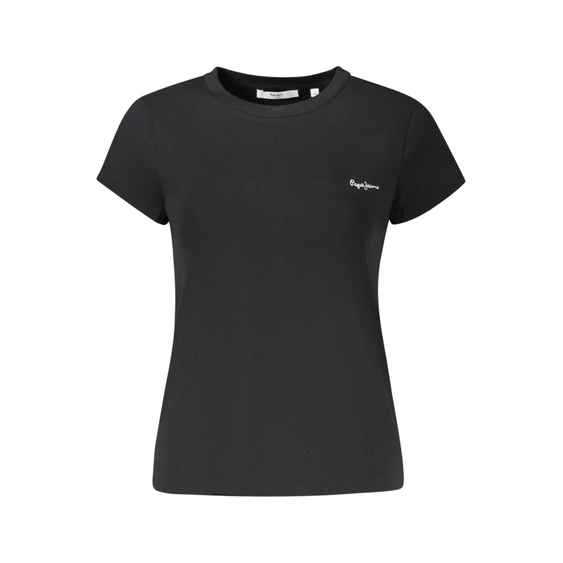 PEPE JEANS T-SHIRT MANICHE CORTE DONNA NERO