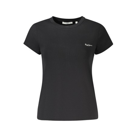 PEPE JEANS T-SHIRT MANICHE CORTE DONNA NERO