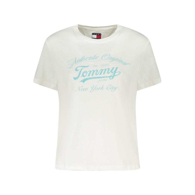TOMMY HILFIGER T-SHIRT MANICHE CORTE DONNA BIANCO