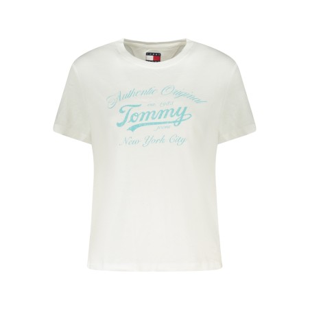 TOMMY HILFIGER T-SHIRT MANICHE CORTE DONNA BIANCO