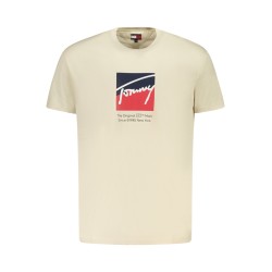 TOMMY HILFIGER T-SHIRT MANICHE CORTE UOMO BEIGE
