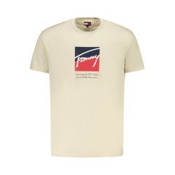 TOMMY HILFIGER T-SHIRT MANICHE CORTE UOMO BEIGE