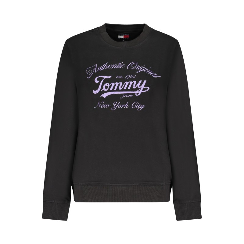TOMMY HILFIGER FELPA SENZA ZIP DONNA NERO
