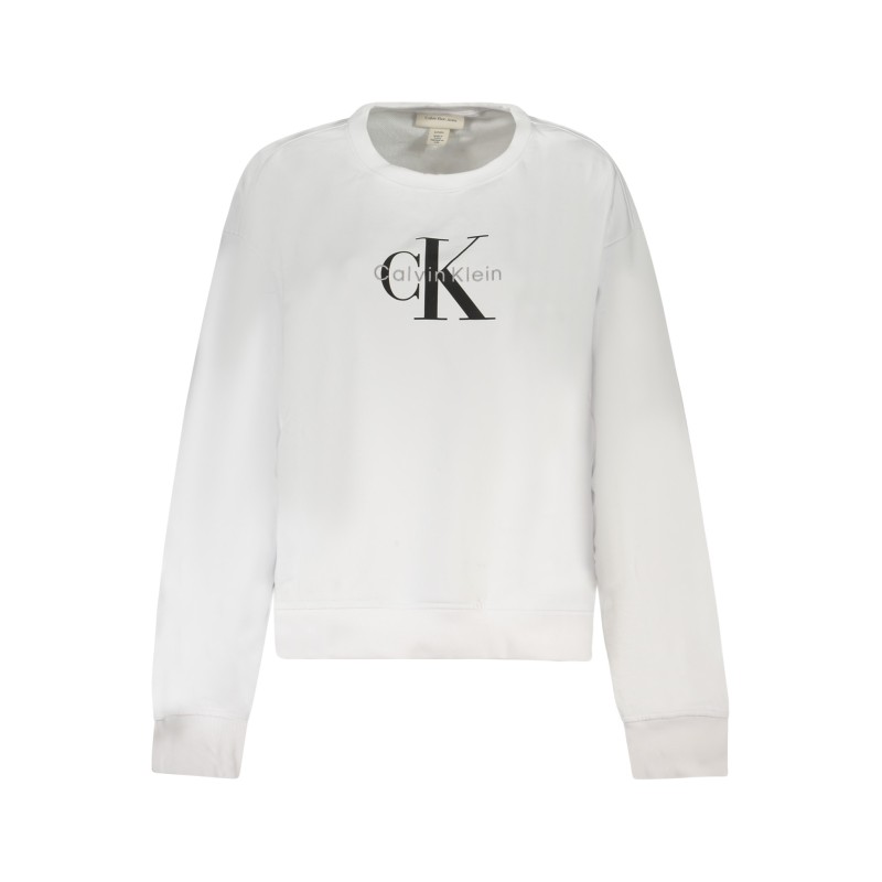 CALVIN KLEIN FELPA SENZA ZIP DONNA BIANCO