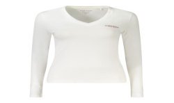 GUESS JEANS T-SHIRT MANICHE LUNGHE DONNA BIANCO